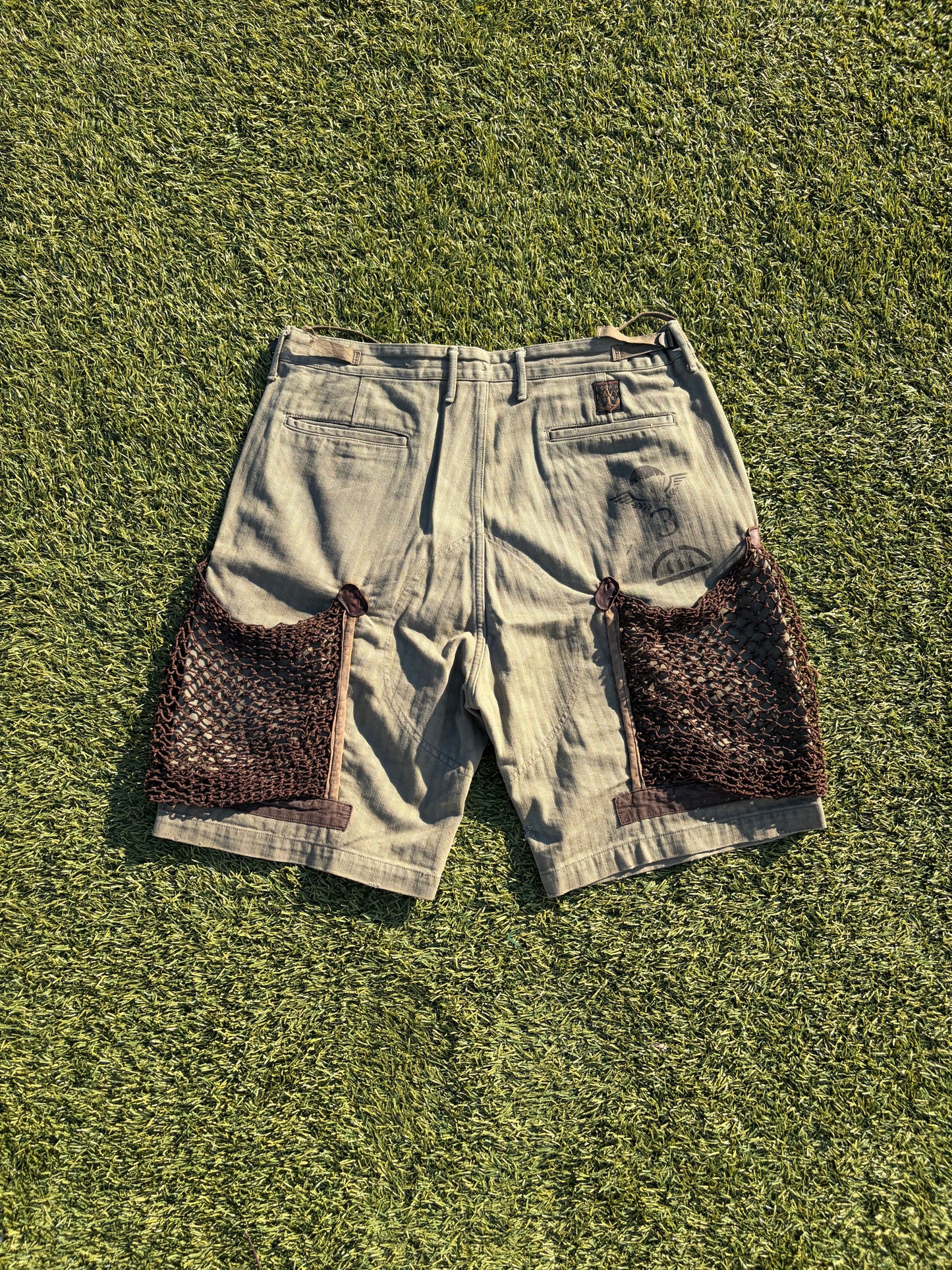 Kapital Military Fishnet Jumbo Cargo Shorts