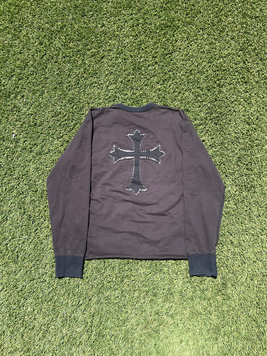AD2002 Junya Watanabe Stitched Cross Black Cotton Sweater