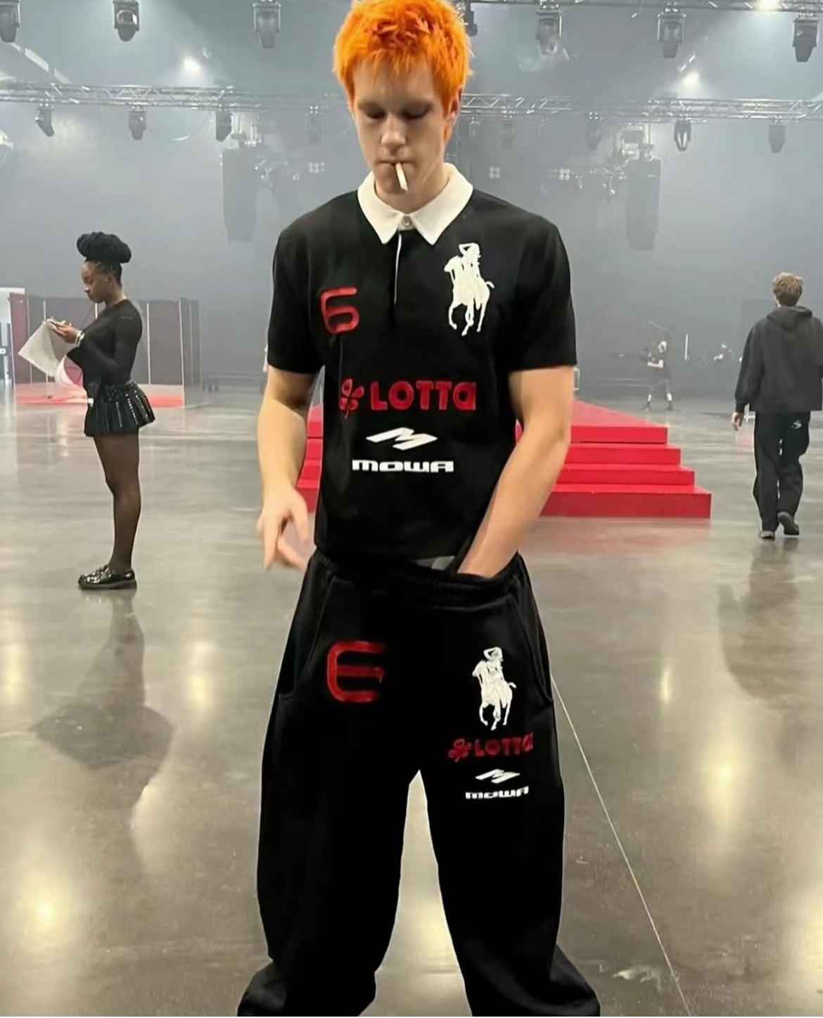 SS25 Mowalola 'Atlanta' Cropped Polo Set