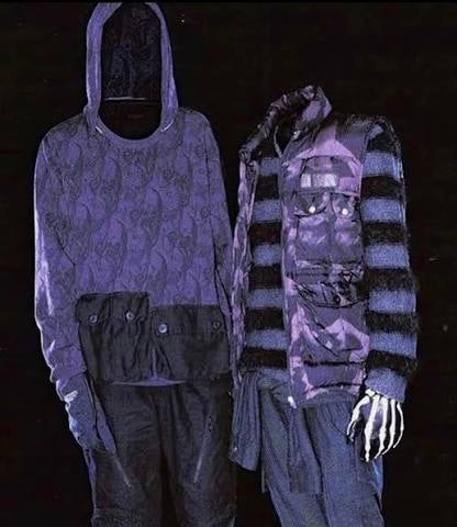 AW03 “Paperdoll” - Undercover Multi Cargo Pocket Convertible Waffle Knit Thermal Hoodie