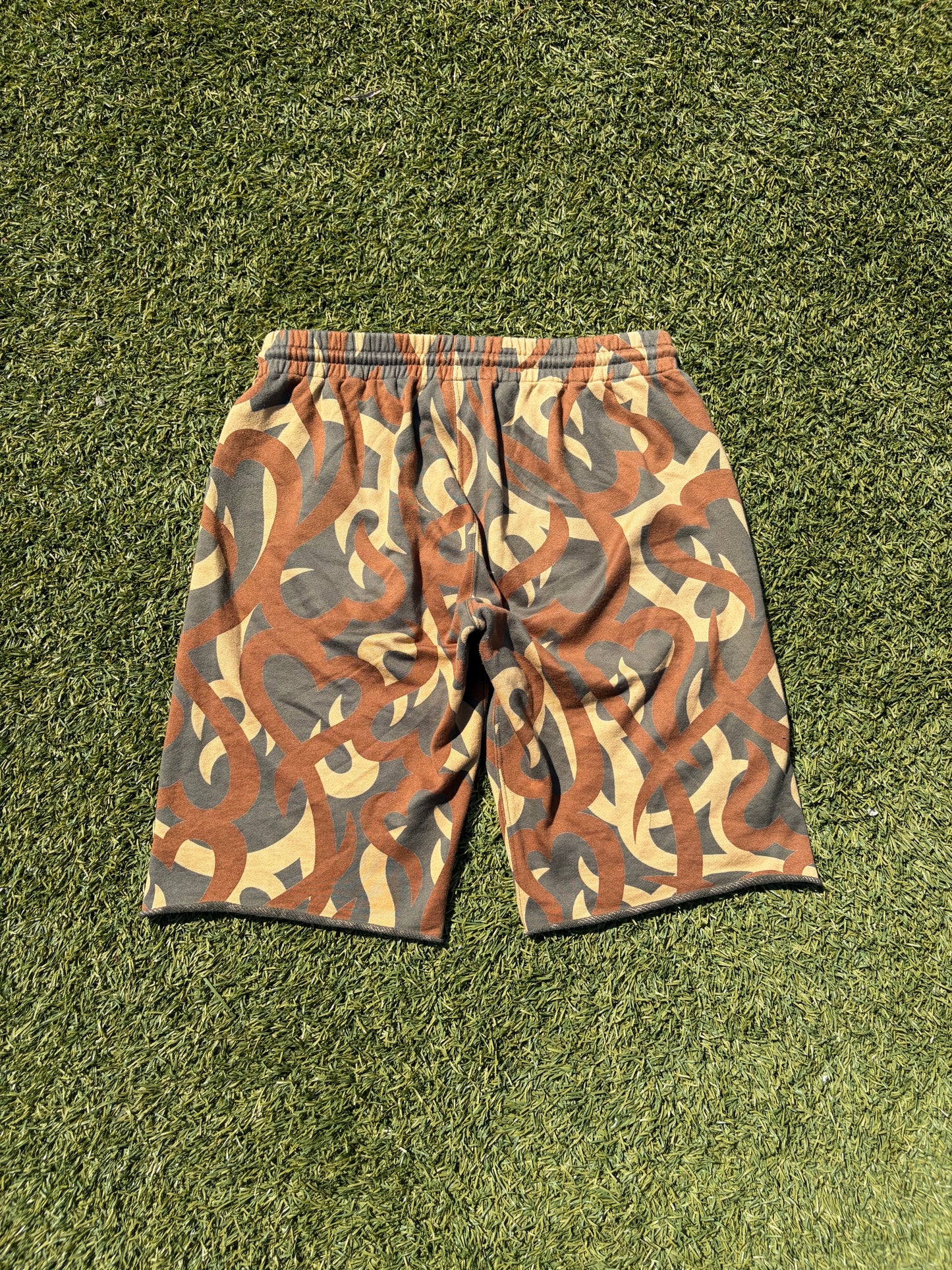 AW04 “Give Peace A Chance” - Number (N)ine Sun Tanned Tribal Camo Shorts