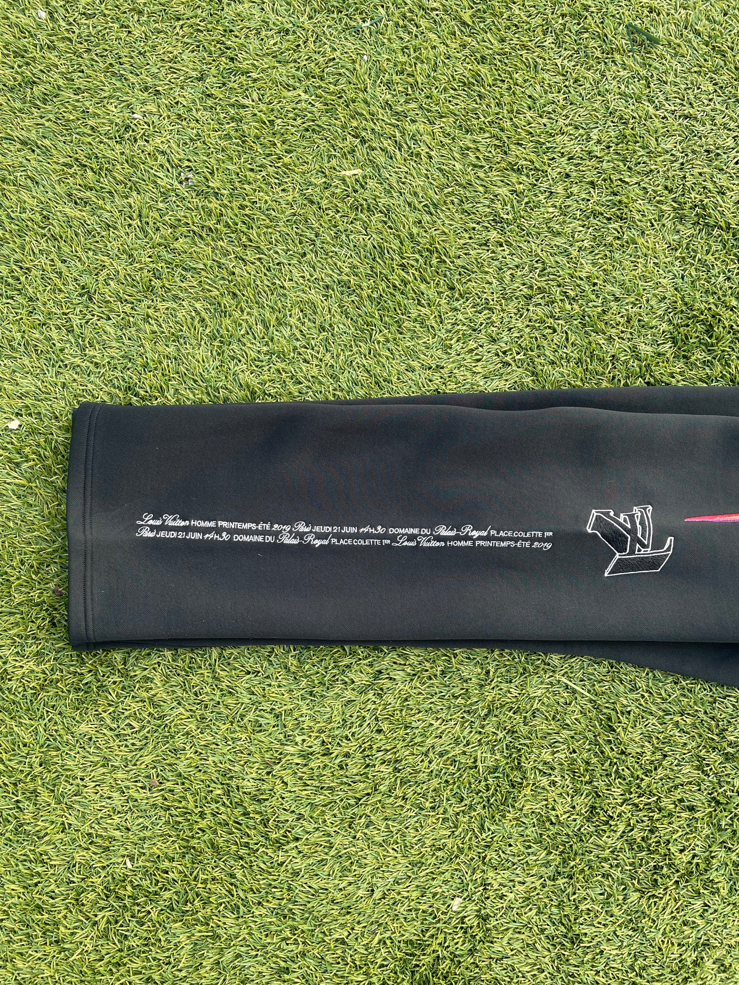 SS19 Louis Vuitton Plain Rainbow Embroidered Trackpants