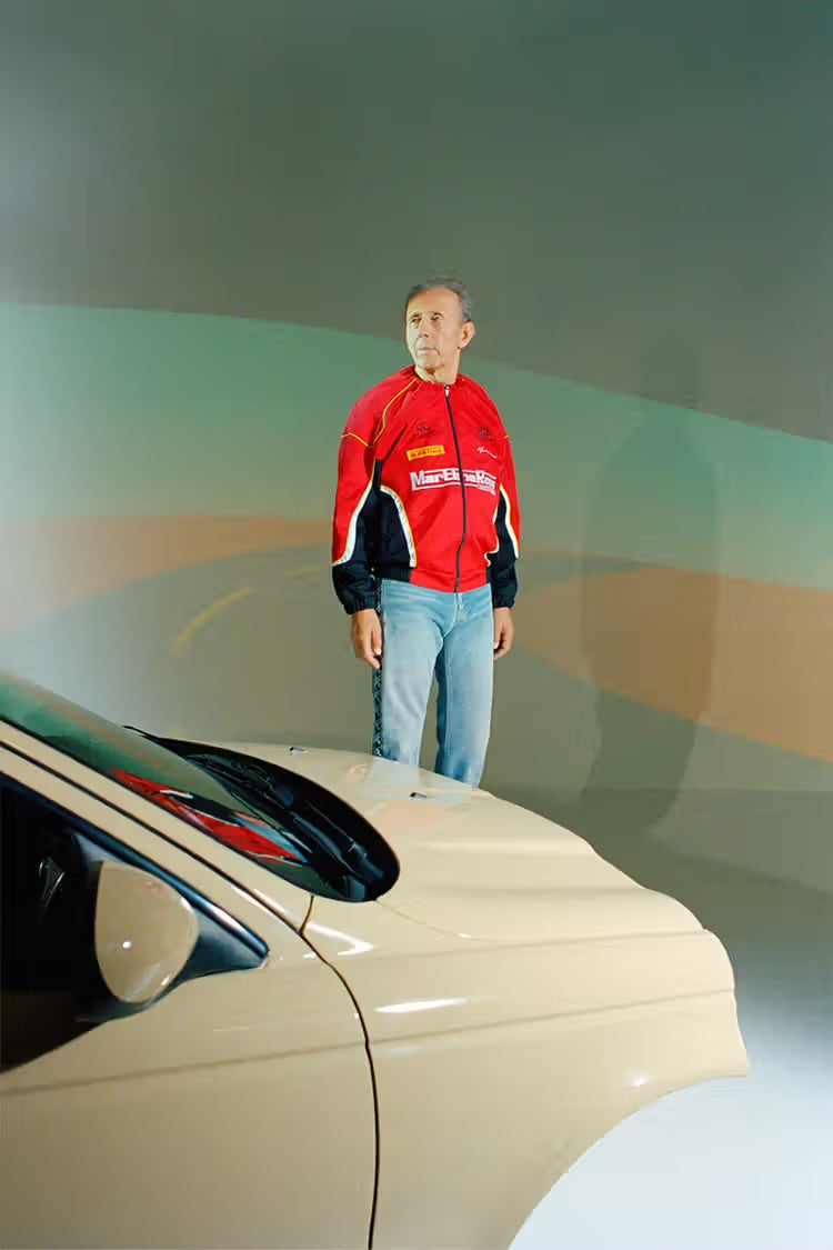 SS22 Martine Rose Ruffled Neck Racing Sponsor Jacket