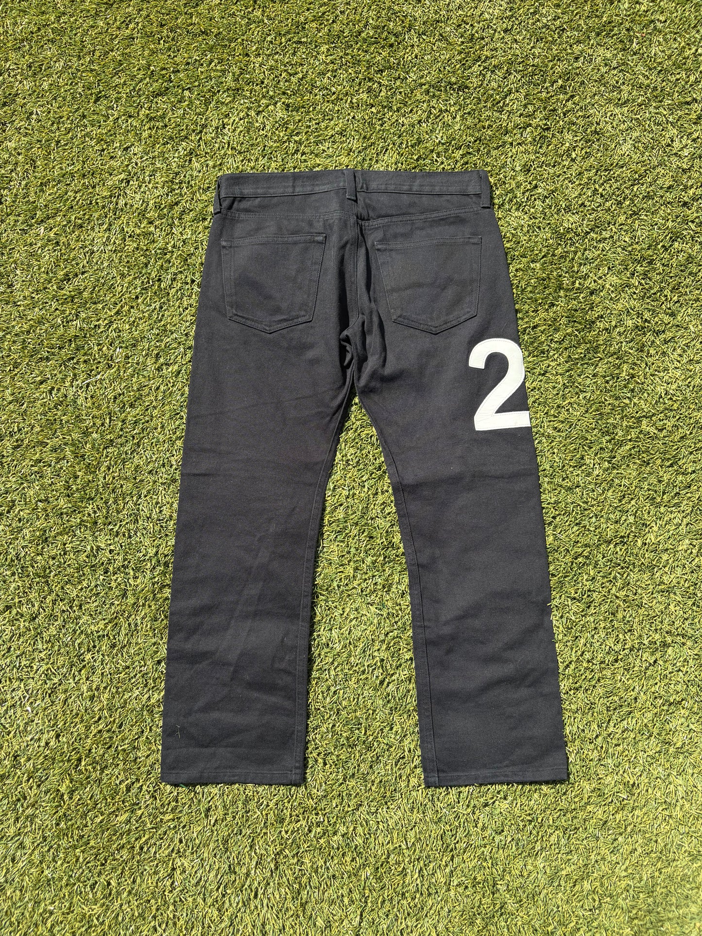 AD2002 Junya Watanabe Leather Patch ‘24’ Canvas Denim