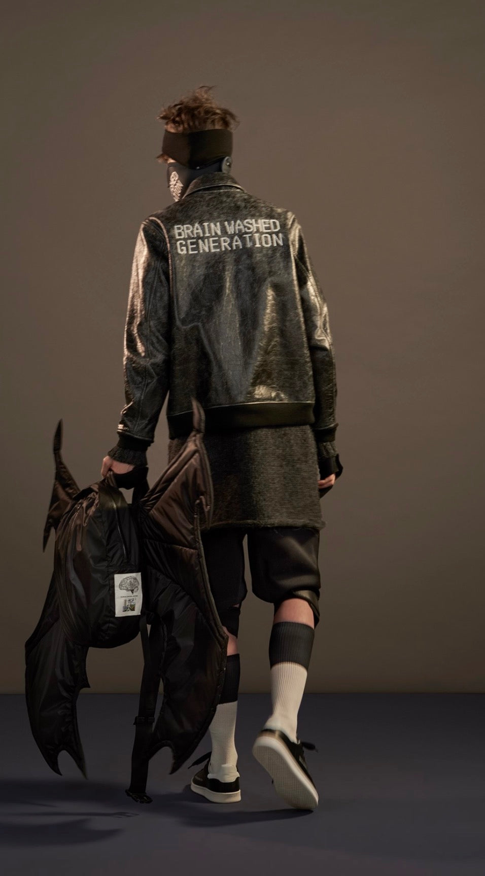 AW17 “Brainwashed Generation” - Undercover Ash Smoke Crackle Leather Jacket