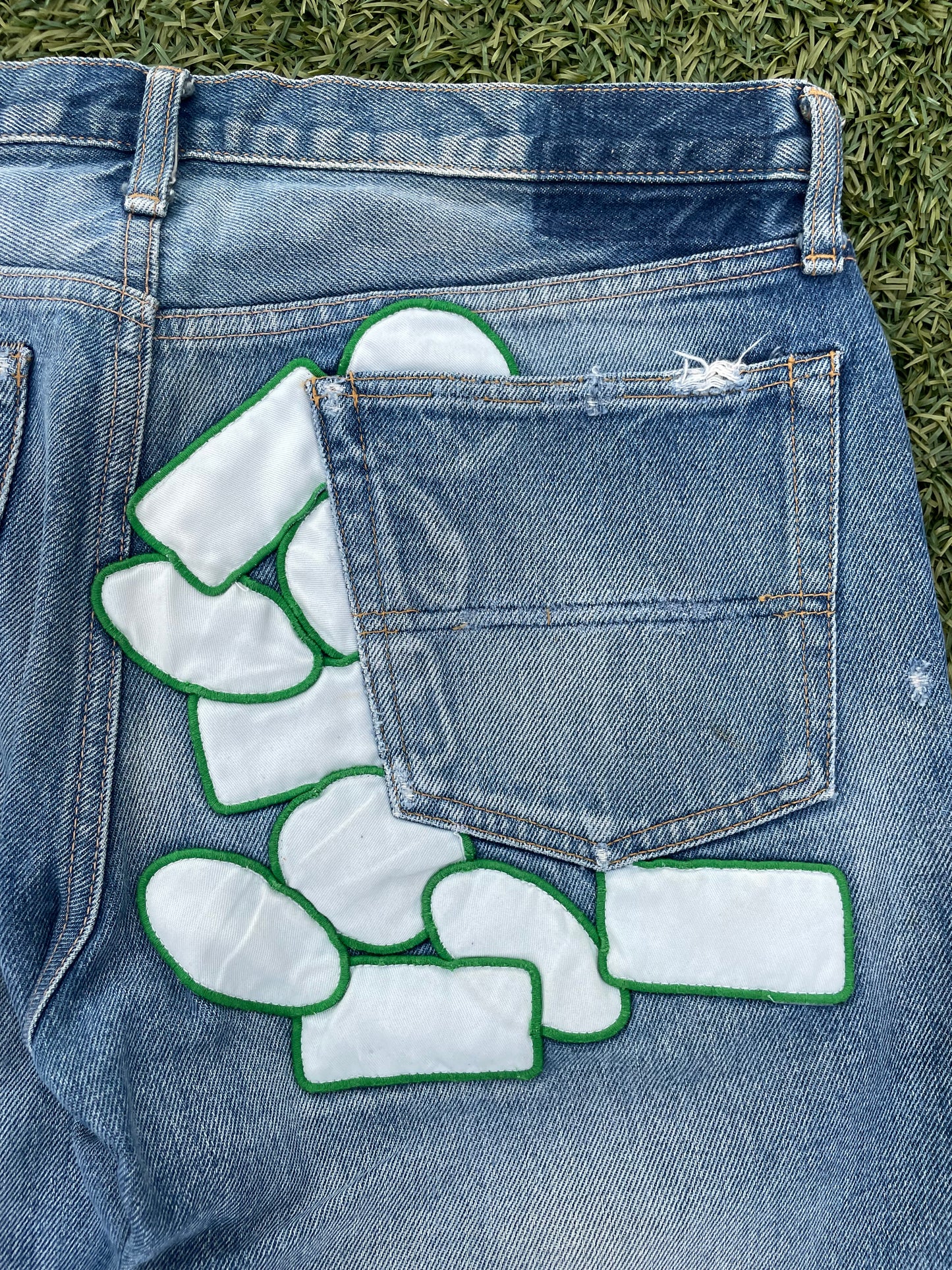 SS05 “But Beautiful ll” - Undercover Distressed Patchwork Denim