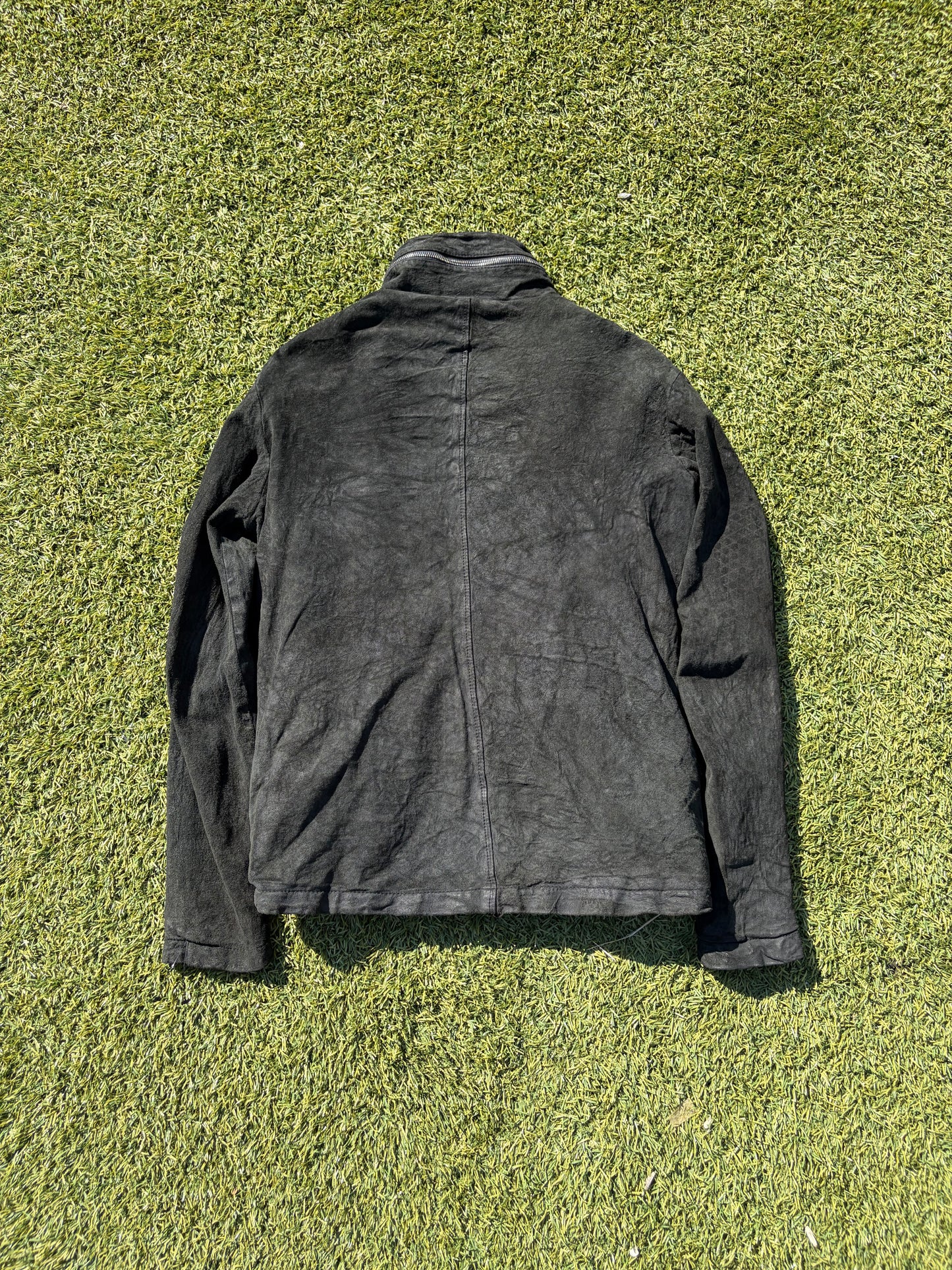 Giorgio Brato Dyed Suede Italian Moto Leather Jacket