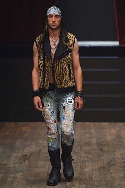 SS06 "Welcome to the Shadow" - 1/1 Number (N)ine Paint Splatter Studded Denim