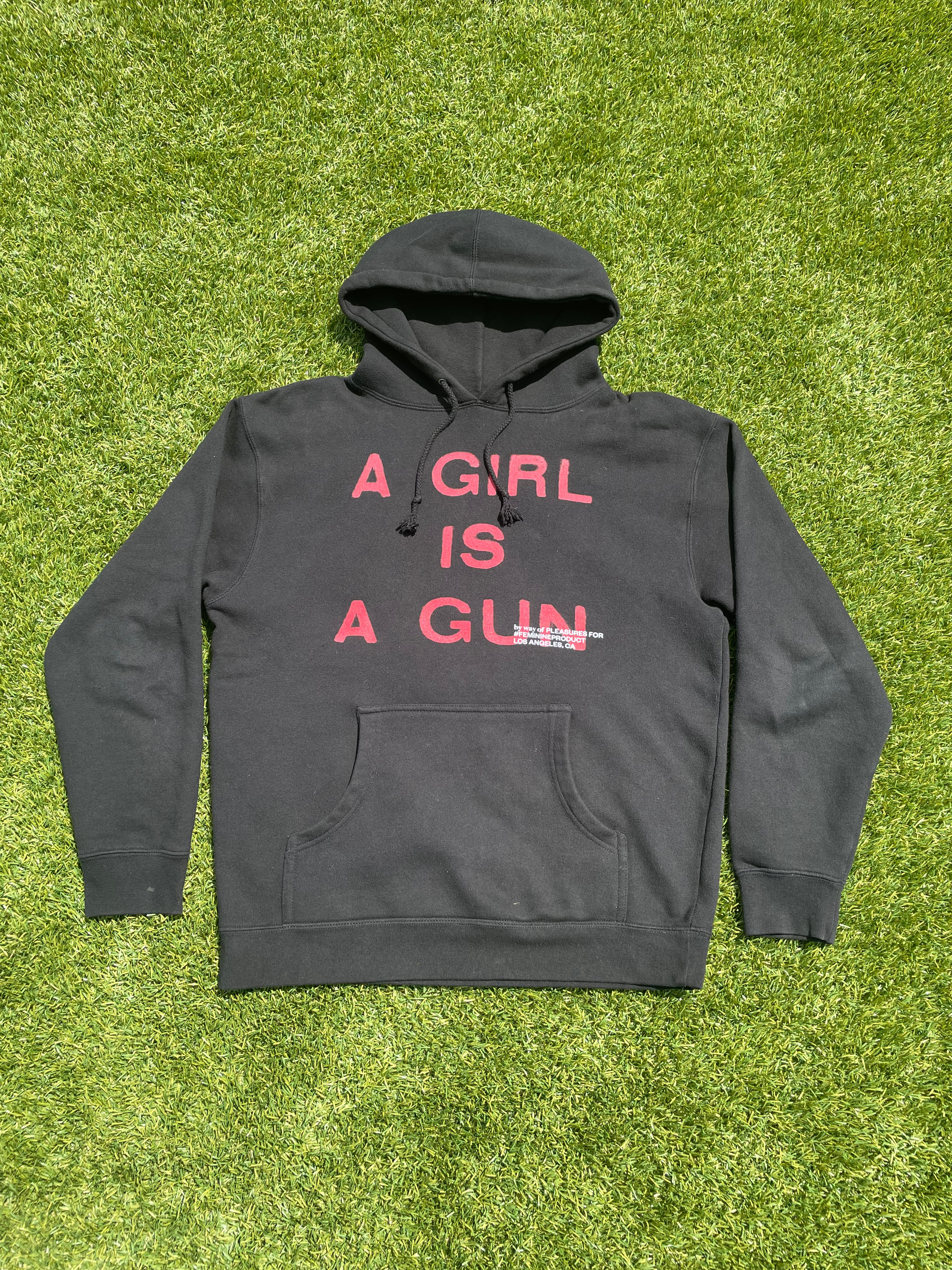 A girl is 2024 a gun pleasures hoodie