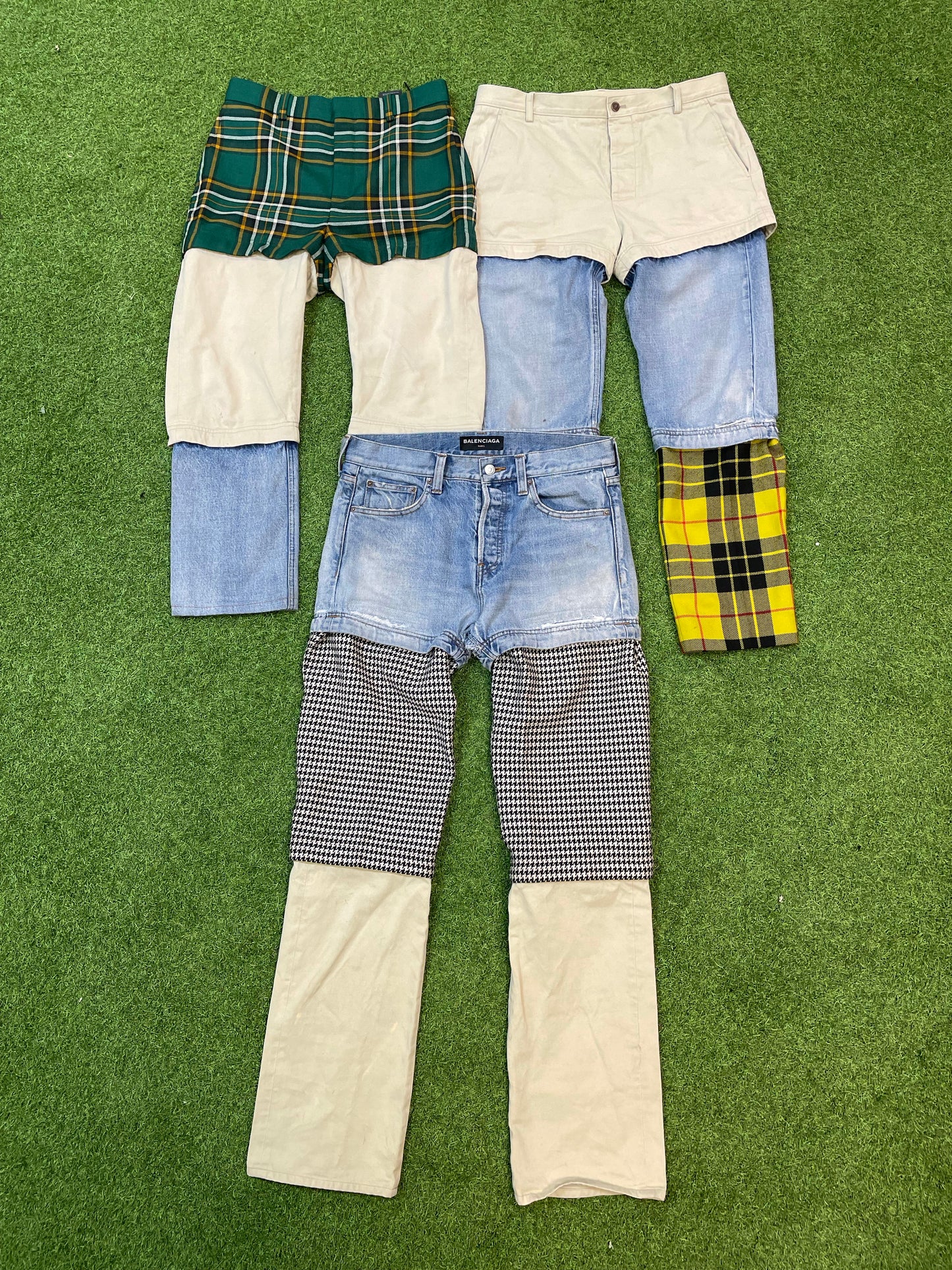 SS18 Balenciaga Convertible Runway Plaid Trousers