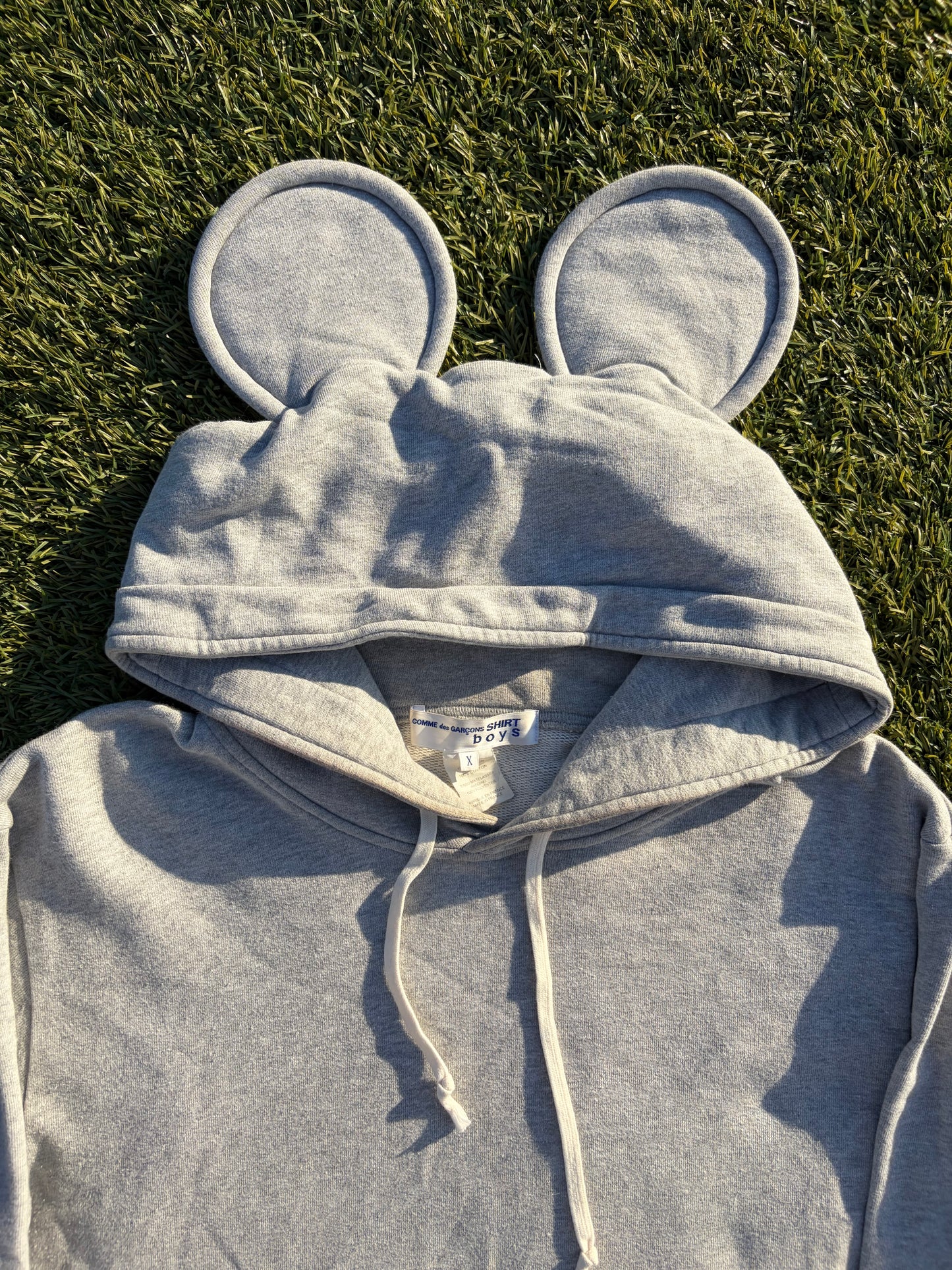 AW18 Comme Des Garçons Shirt Mickey Mouse Grey Hoodie