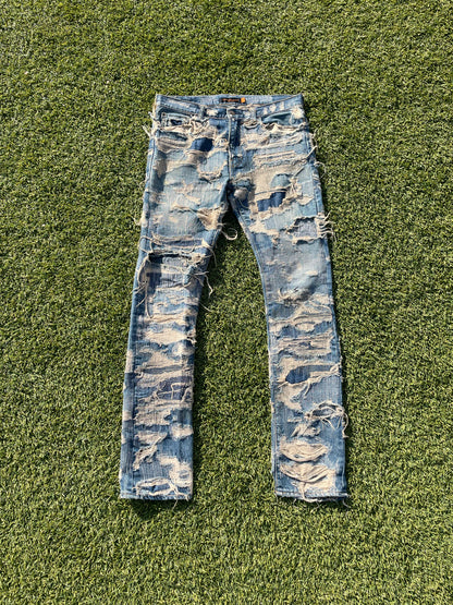 AW05 “Arts & Crafts” - Undercover ‘85’ Lightwash Boro Denim