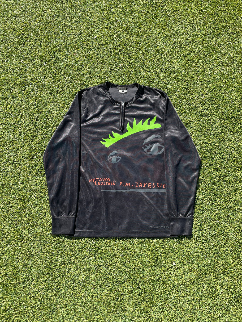 AD2006 Comme Des Garçons Silk Quarter Zip Up