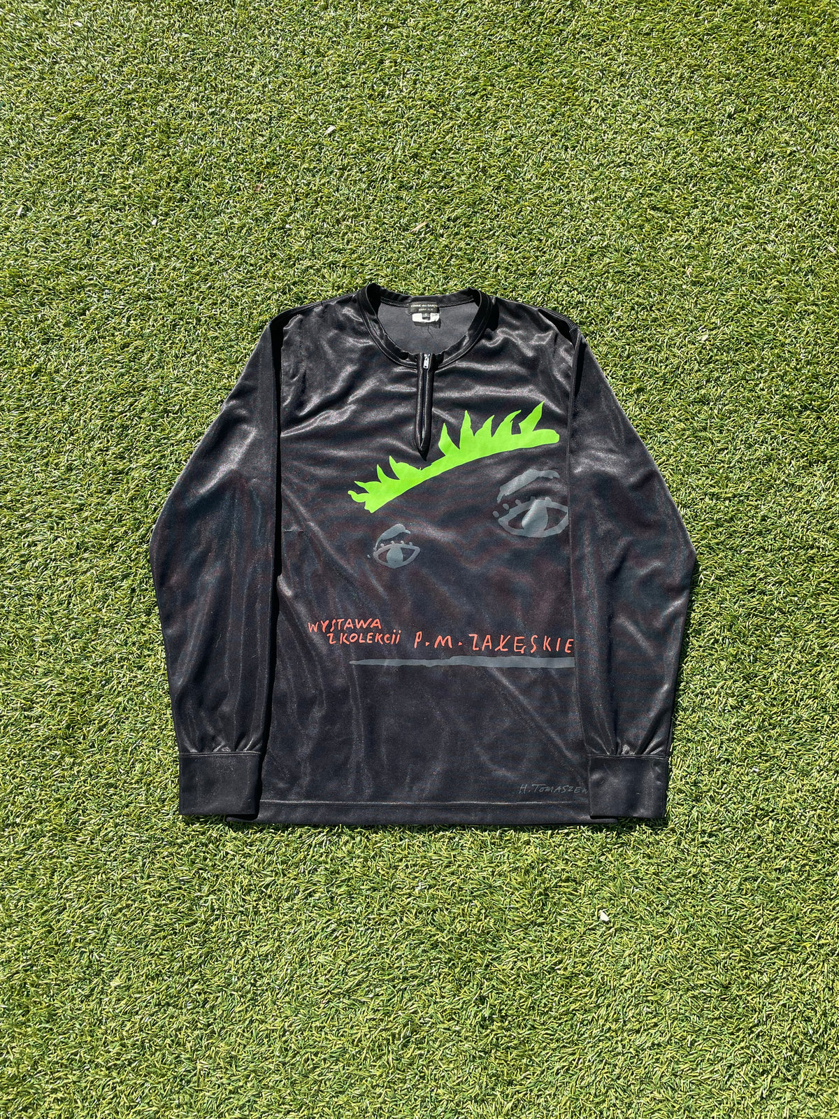 AD2006 Comme Des Garçons Silk Quarter Zip Up