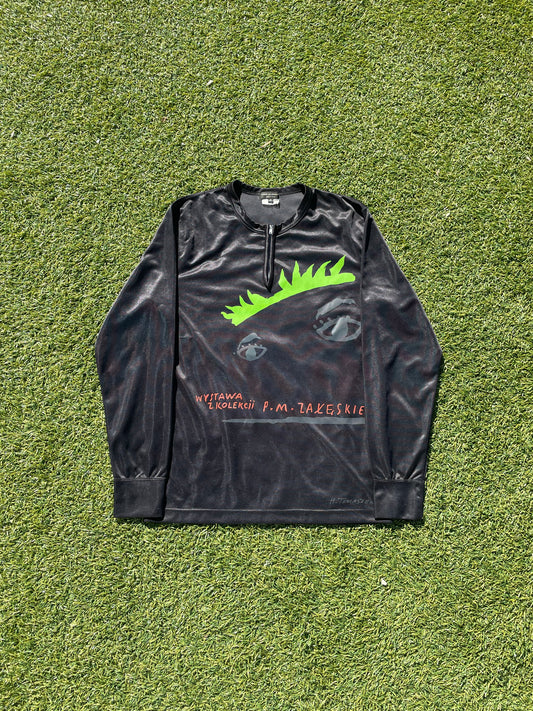 AD2006 Comme Des Garçons Silk Quarter Zip Up