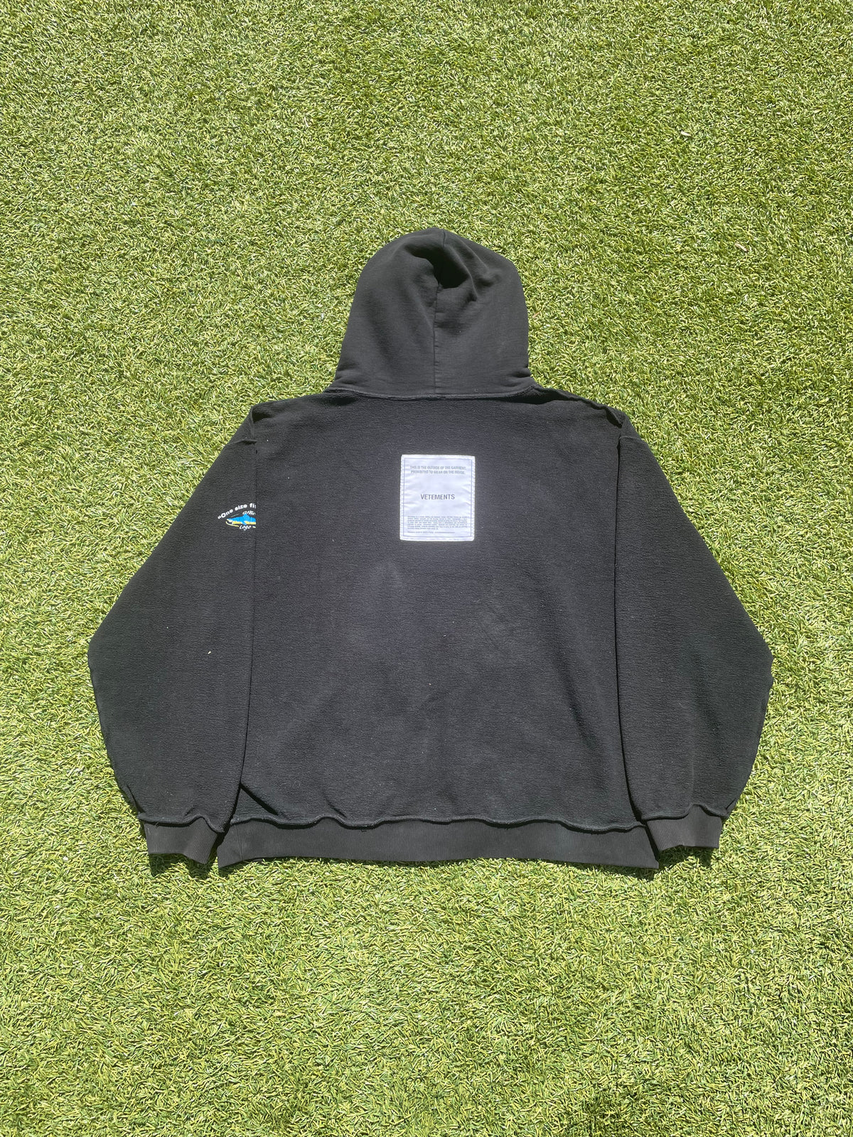 AW18 Vetements Inside Out Shark Zip Up Hoodie