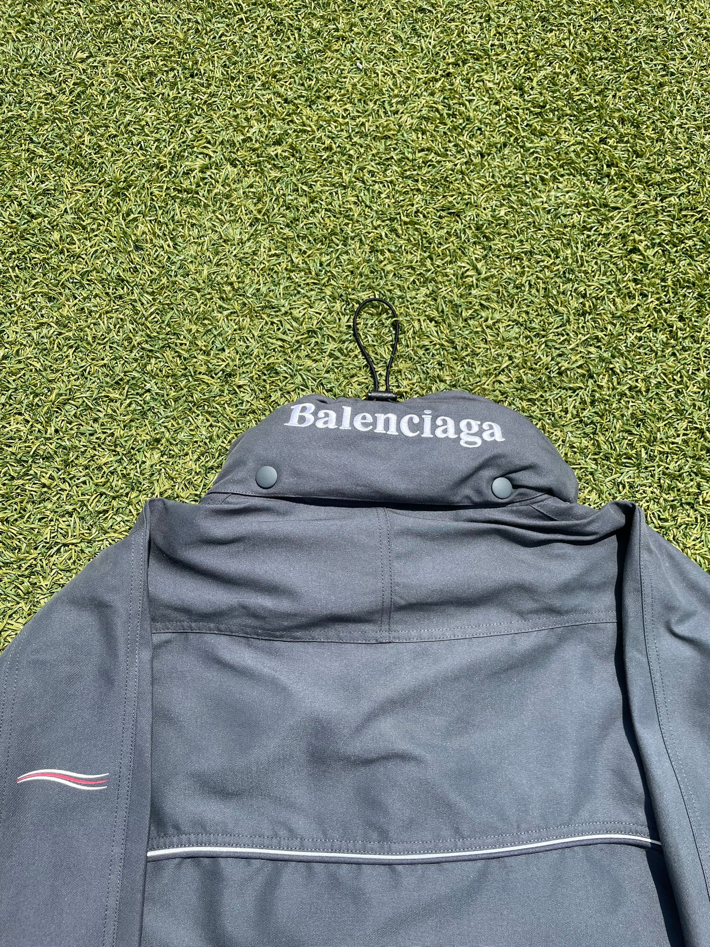 AW17 Balenciaga C-Shape Grey Campaign Parka Jacket