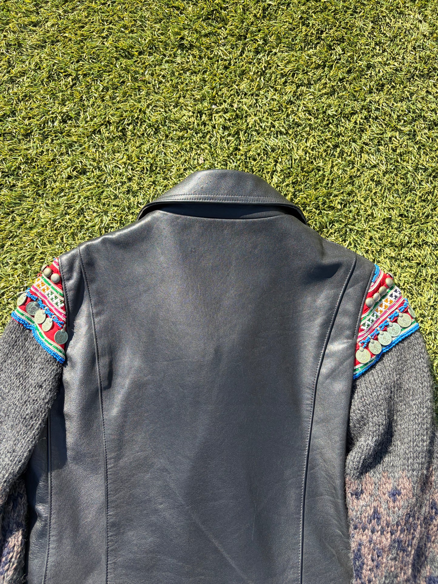 AW09 “Earmuff Maniac” - Undercover Ethnic Moto Leather Jacket