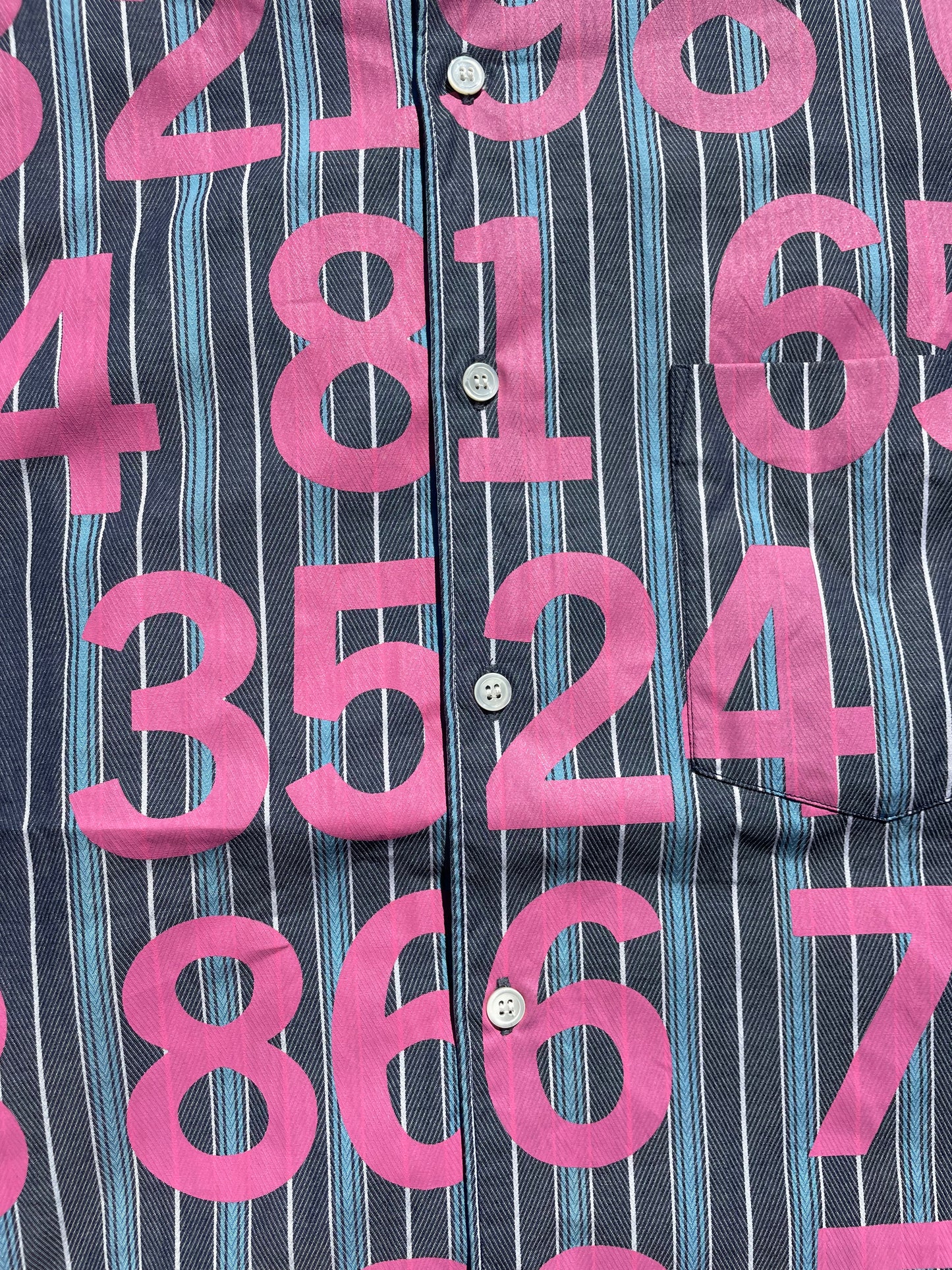 AD2002 Junya Watanabe All Over Print “Numbers” Button Up