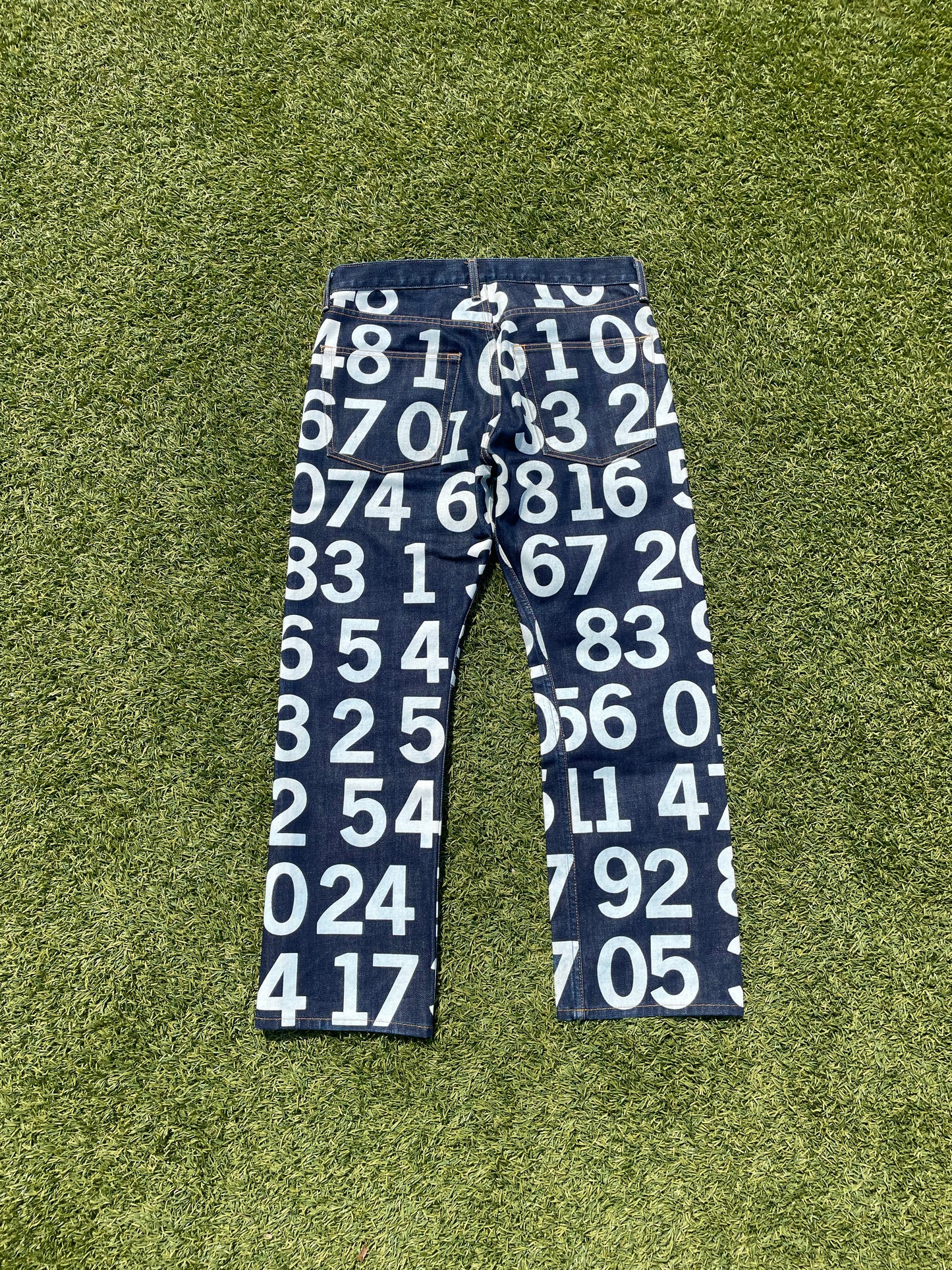 AD2002 Junya Watanabe All Over Print Numbers Denim