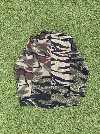 SS20 Yohji Yamamoto S'yte Multi-Camo Panel Military Blazer