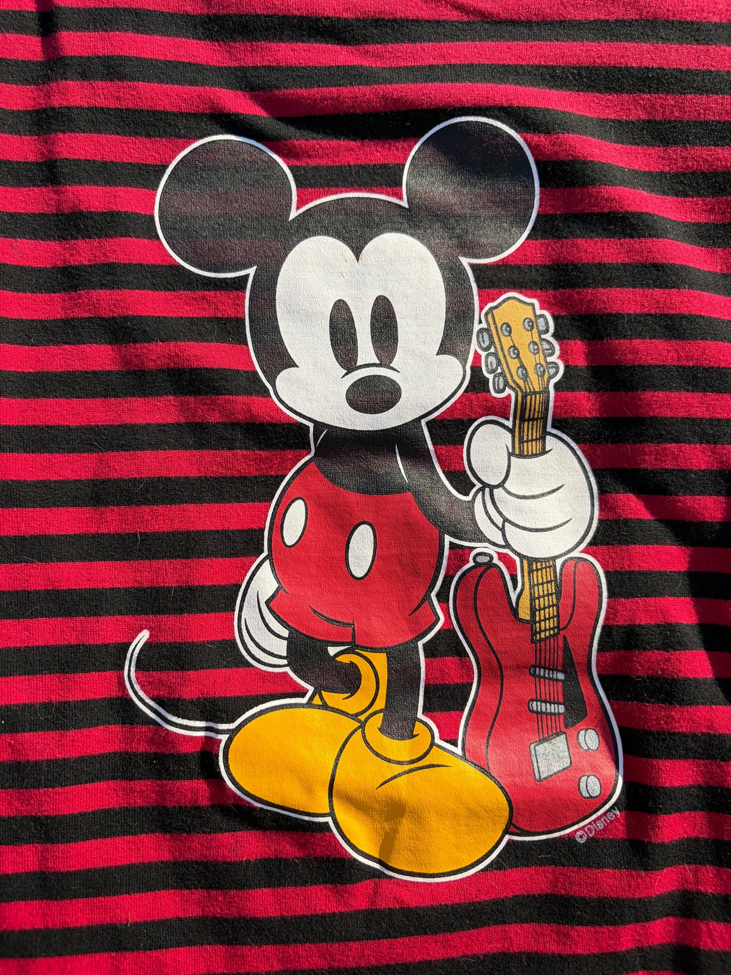 Number (N)ine Mickey Mouse Red Stripe T-Shirt