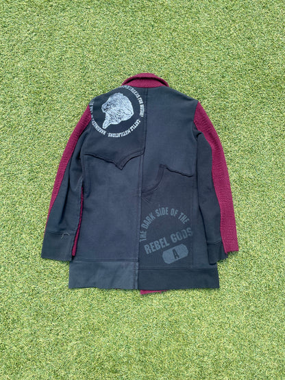 AW03 “Paperdoll” - Undercover Wool Hybrid Burgundy Trench Coat