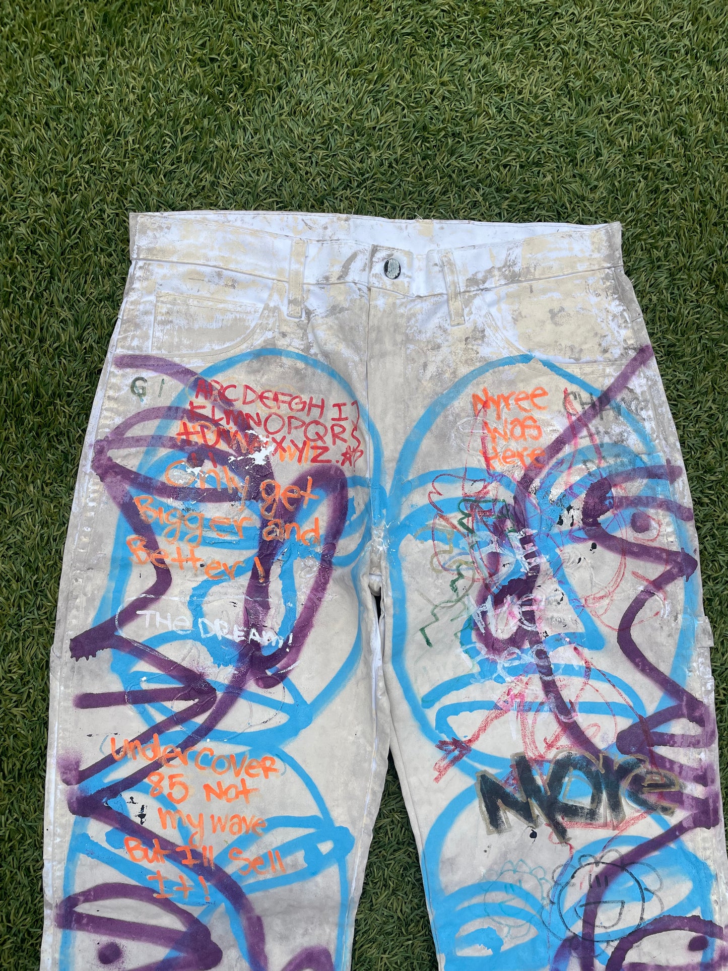 1/1 Nyree Arts “The Dream” Graffiti Painted Work Pant