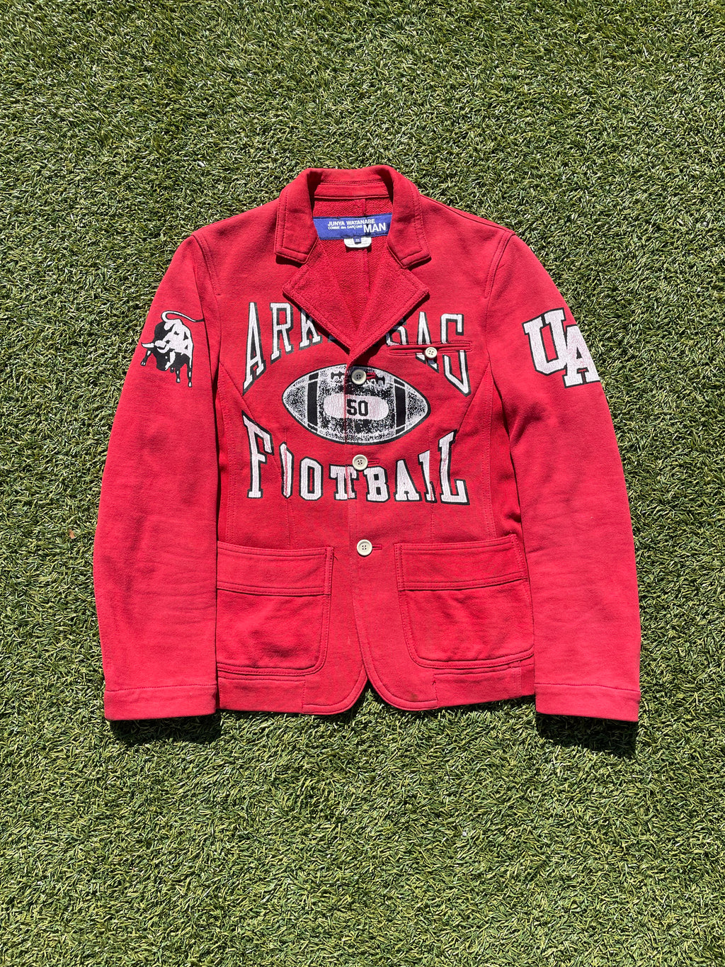 AD2006 Junya Watanabe Arkansas Football Collegiate Cotton Blazer