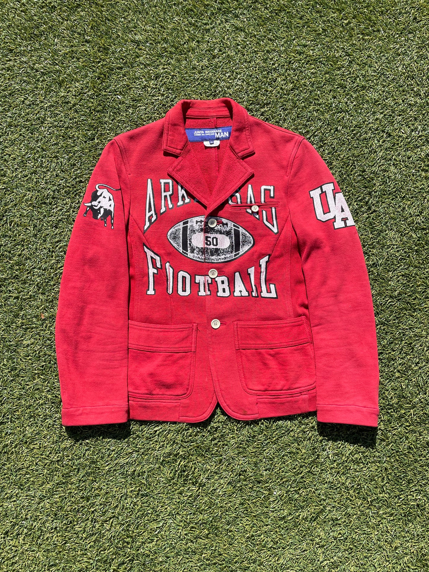 AD2006 Junya Watanabe Arkansas Football Collegiate Cotton Blazer