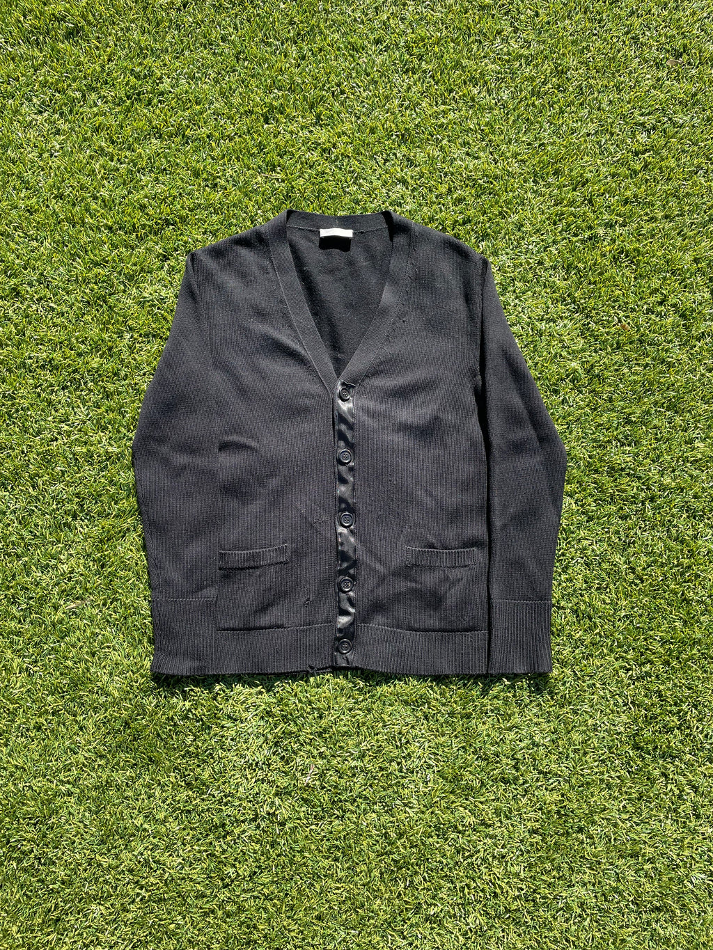 AW06 Dior Homme By Hedi Slimane Satin Knit Cardigan