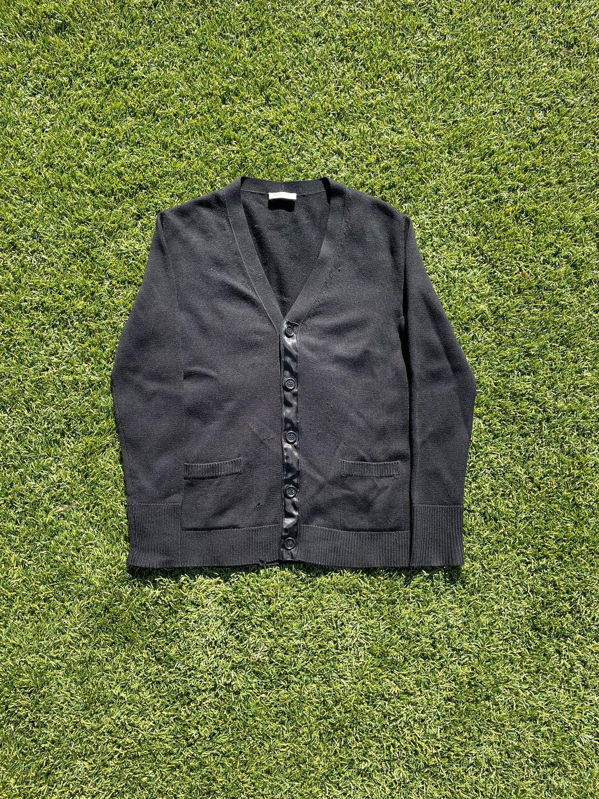 AW06 Dior Homme By Hedi Slimane Satin Knit Cardigan