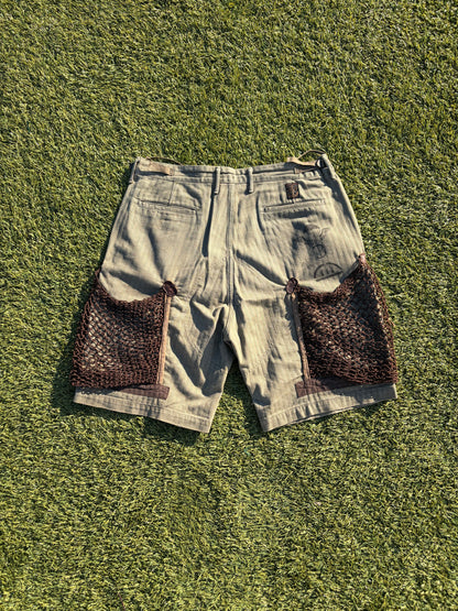 Kapital Military Fishnet Jumbo Cargo Shorts