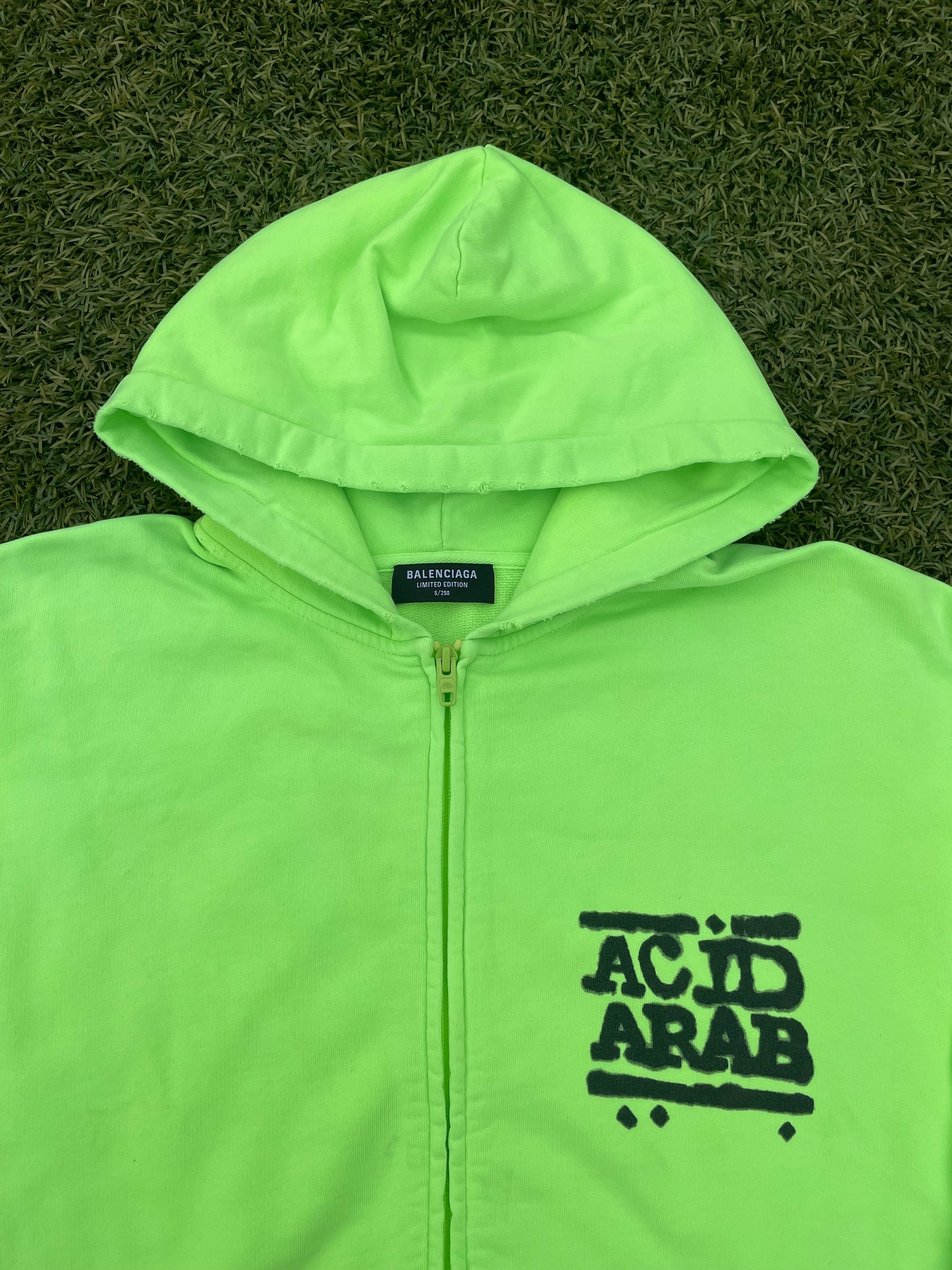 SS22 “Clones” - 5/250 Balenciaga Limited Edition Acid Arab Zip Up Hoodie