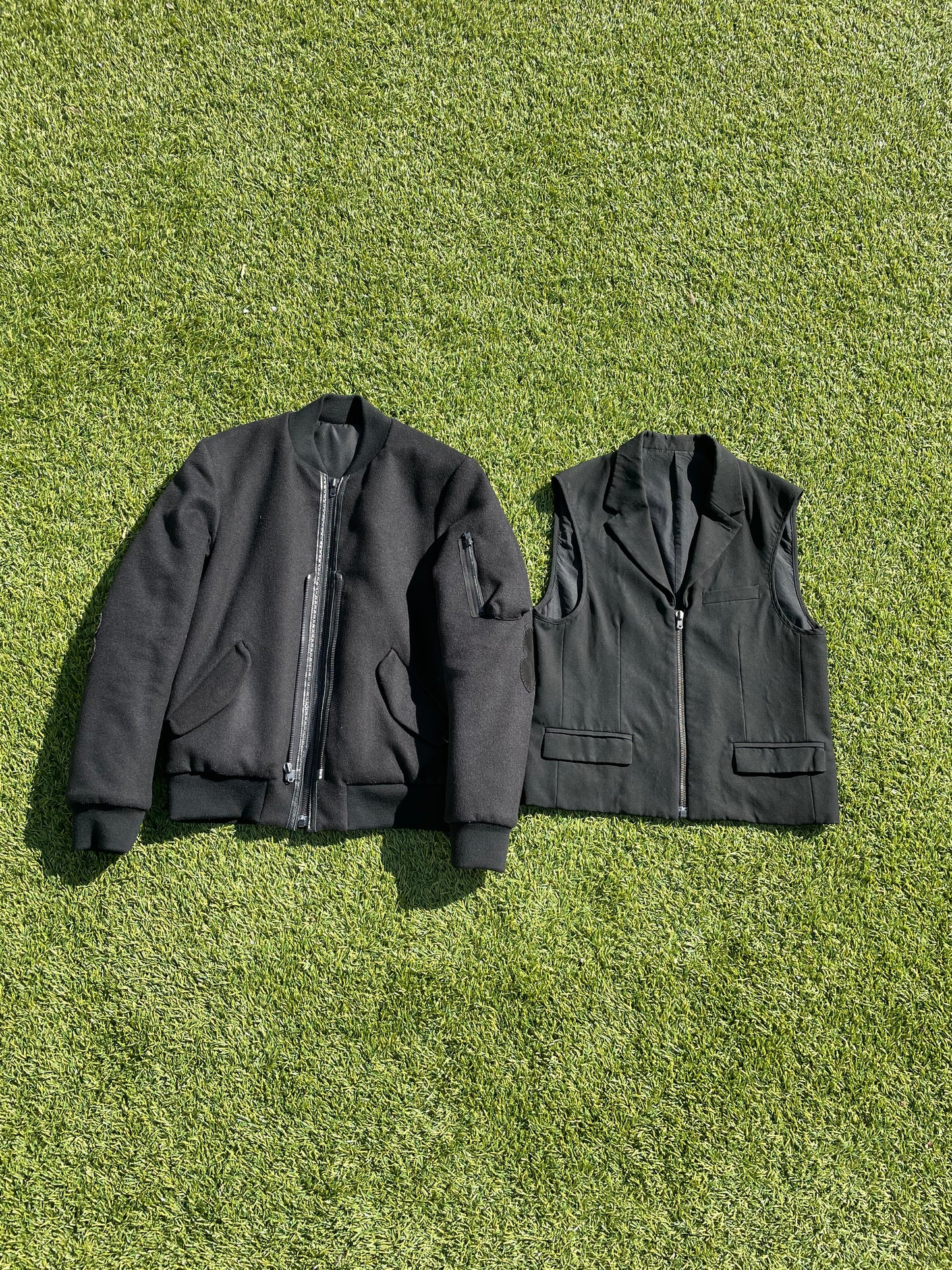 AW06 “Noir” - Number (N)ine Convertible Blazer Suede Bomber Jacket