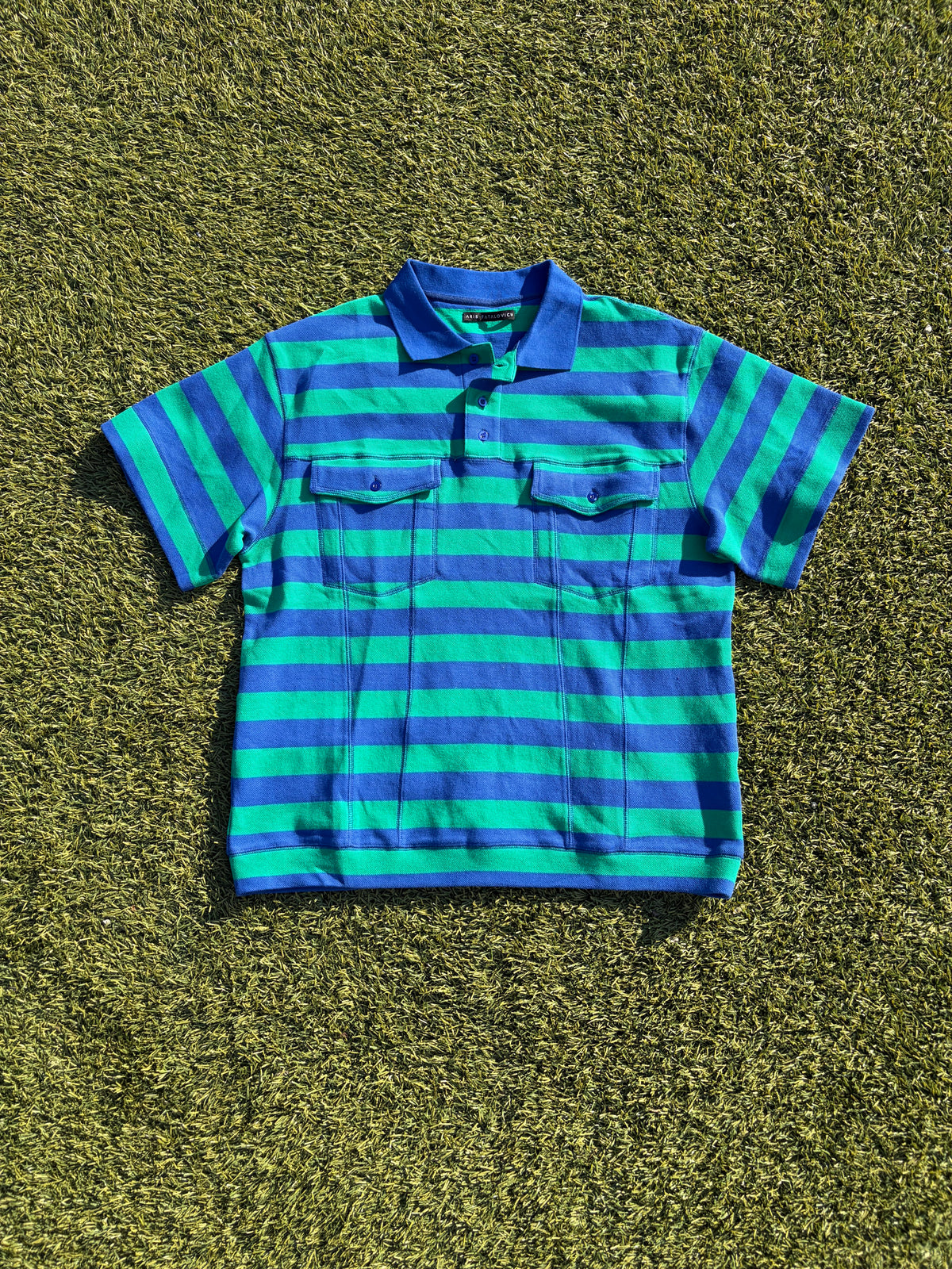 SS25 Aris Tatalovich Dual Pocket Stripe Polo