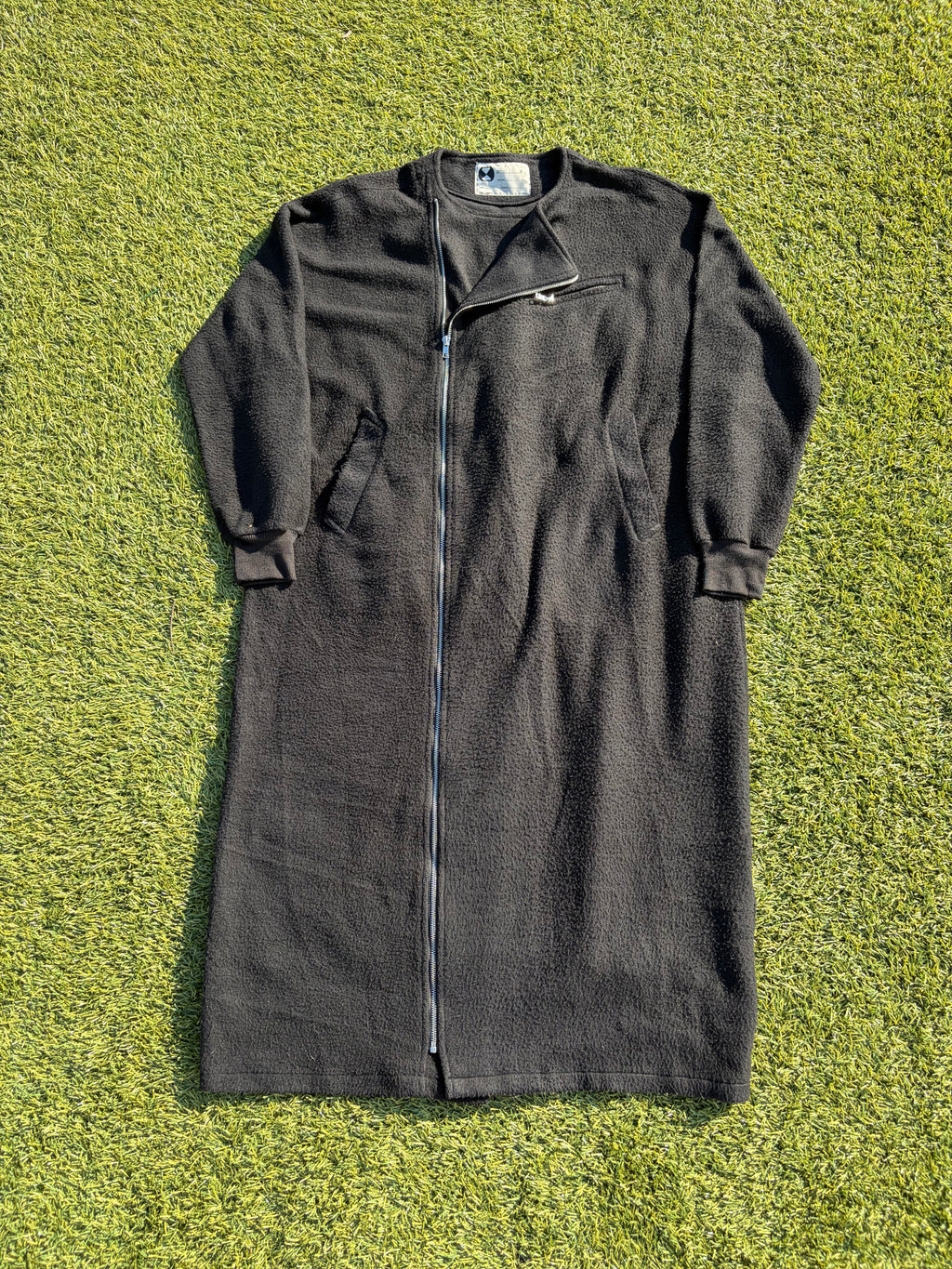 1990s Final Home Wool Black Trench Coat