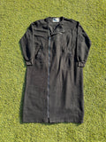 1990s Final Home Wool Black Trench Coat