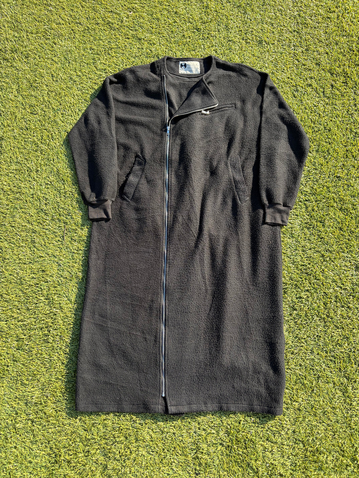 1990s Final Home Wool Black Trench Coat