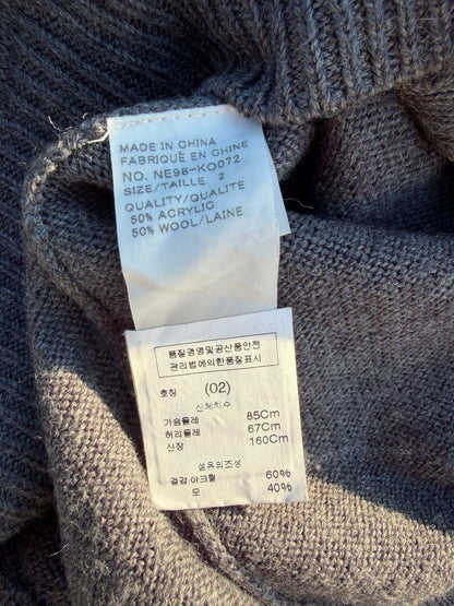 Ne-Net Hero Grey Knit Wool Cardigan