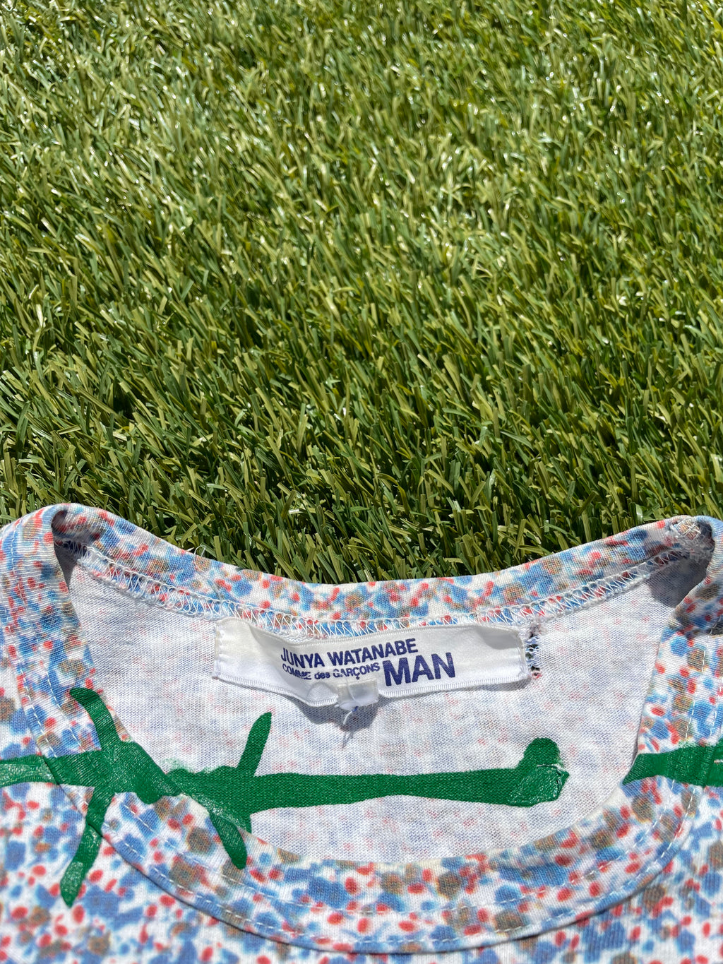 AD2003 Junya Watanabe Paint Splatter Barbwire T-Shirt