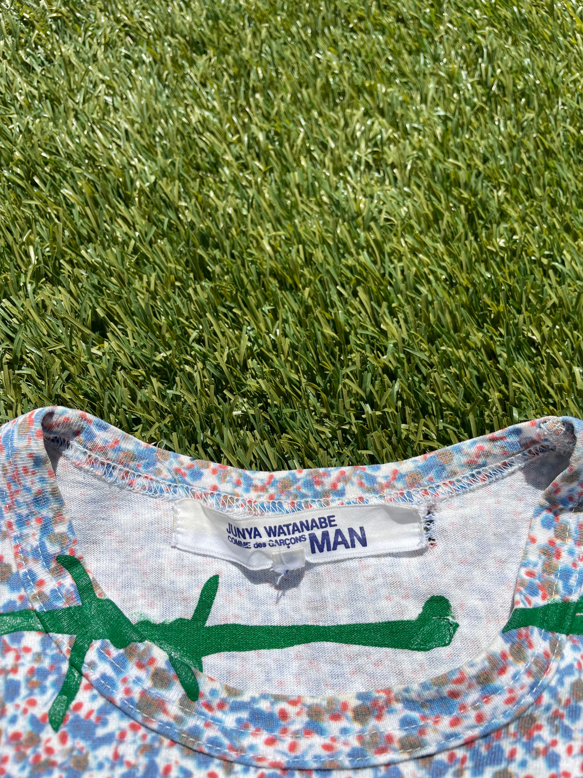 AD2003 Junya Watanabe Paint Splatter Barbwire T-Shirt