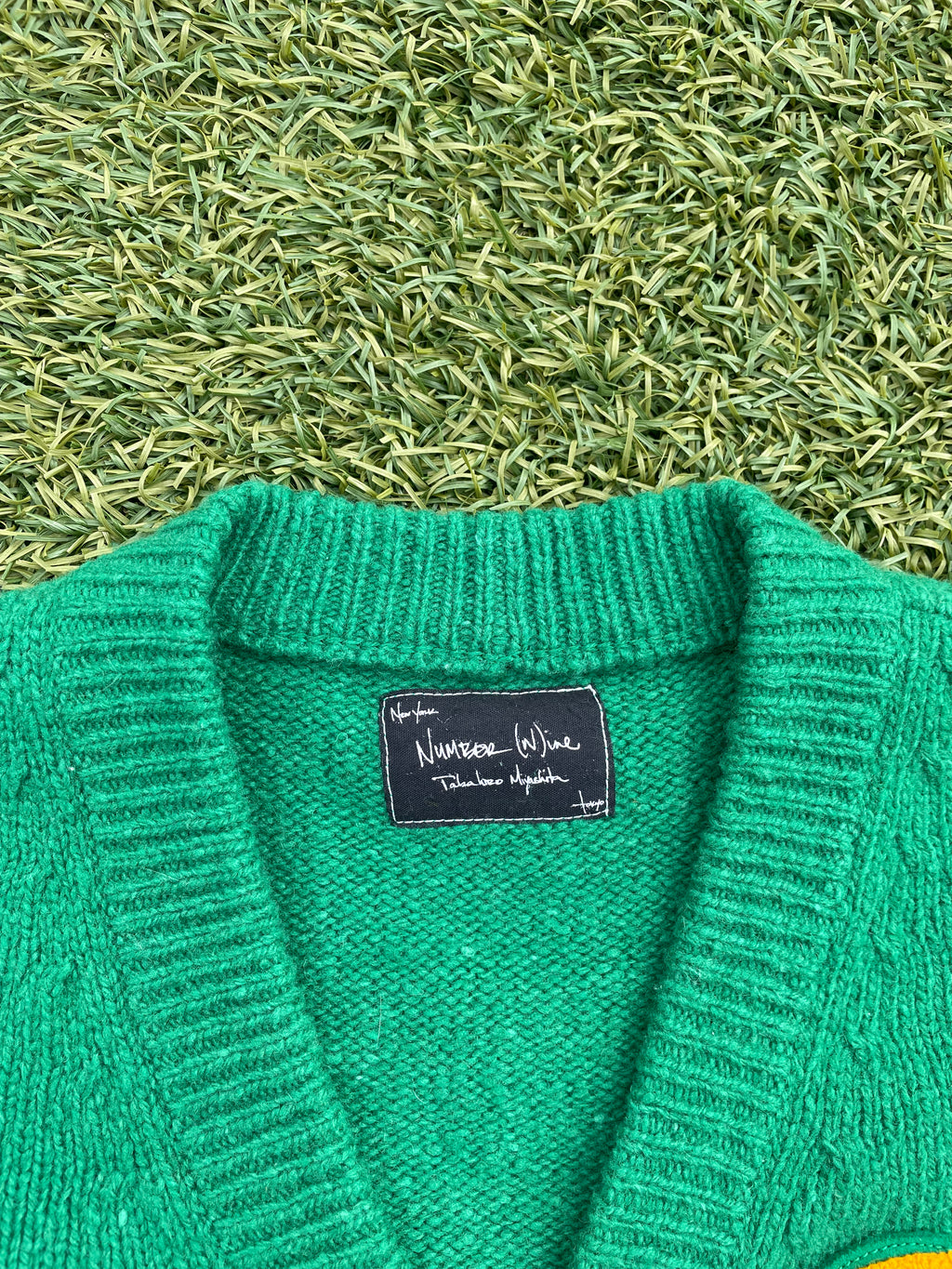 AW05 “The High Streets” - Number (N)ine Patchwork Wool Cardigan