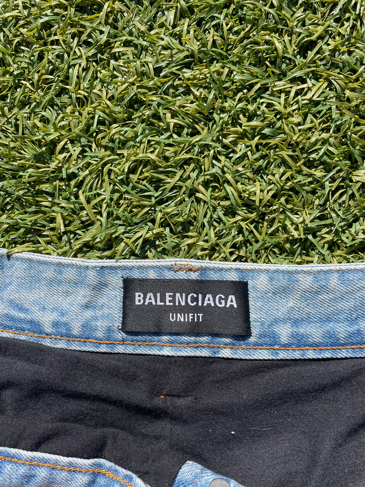 AW21 “Afterworld” - Balenciaga Slashed Sporty B Track Hybrid Denim