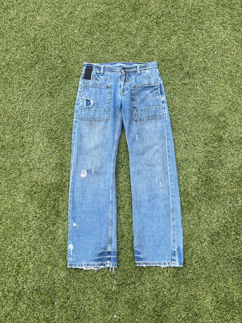 2004 Rick Owens SLAB Distressed Denim