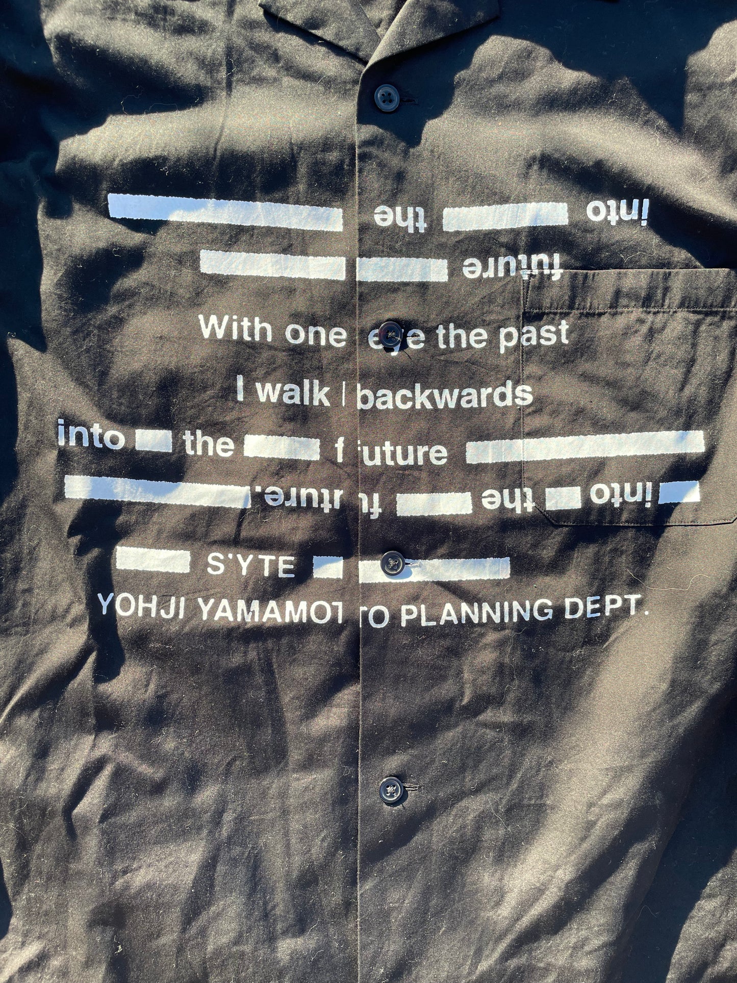 Yohji Yamamoto S’YTE Poem Button Up