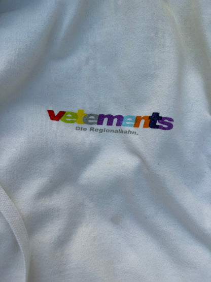 SS18 Vetements Multi-Color Logo “Die Regionalbahn” Padded Bomber Jacket