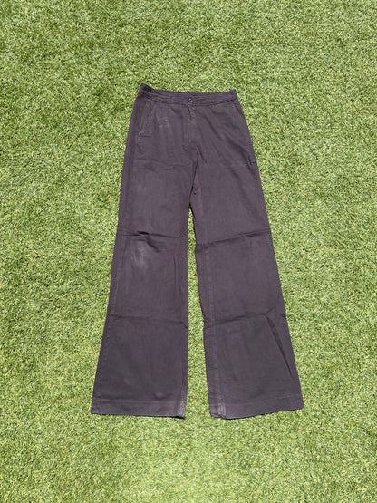 Dries Van Noten Brown Cotton Flare Trousers