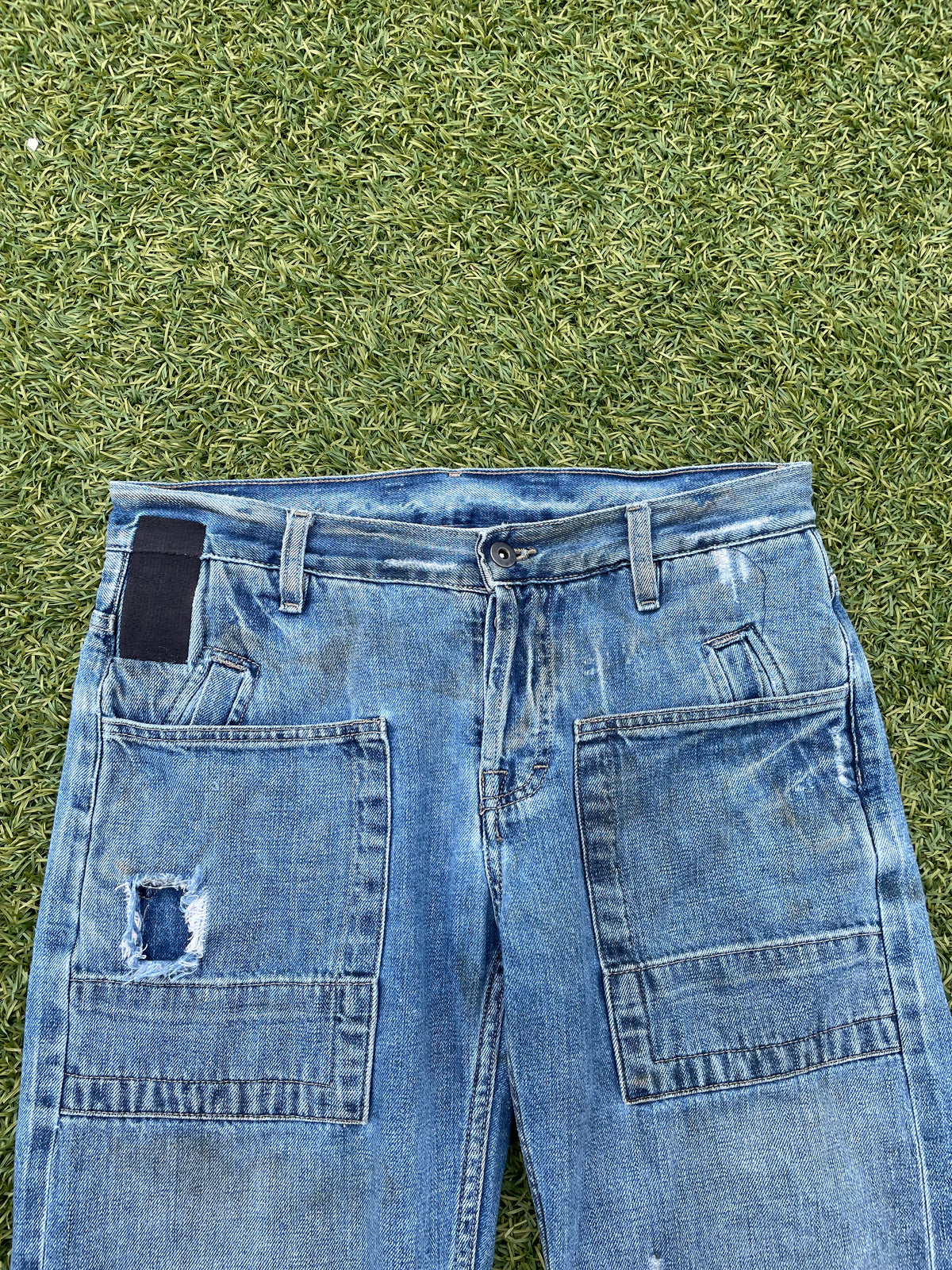 2004 Rick Owens SLAB Distressed Denim