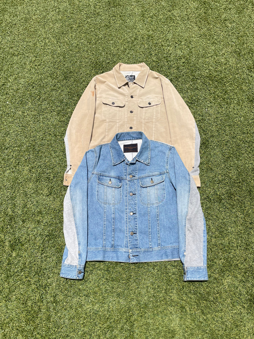 AW03 “Paperdoll” - Undercover Hybrid Lightwash Denim Trucker Jacket